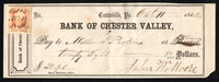 1862.10.13 - Early Use - Bank of Chester Valley w R6c