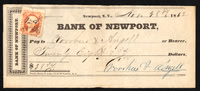 1862.11.28 - Early Use - Bank of Newport w R6c