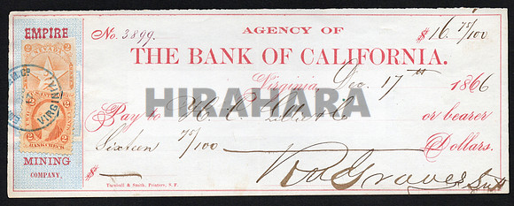 Empire Mill Mining Company w R6c and Nevada Tax Stamp (1866 December)
