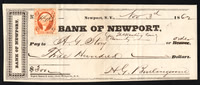 1862.11.03 - Early Use - Bank of Newport w R6c