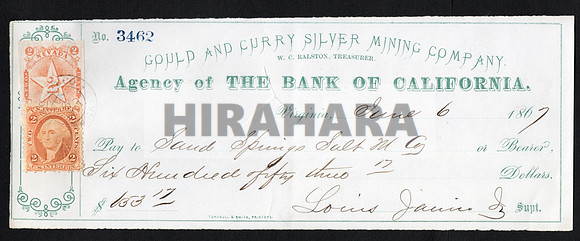Gould and Curry Silver Mining Company w R15c and Nevada Stamp