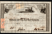 Baltimore and Ohio Rail Road Company 03 Front w R44c (1869 February)