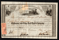 Baltimore and Ohio Rail Road Company 04 Front w R44c (1869 February)