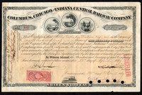 Columbus Chicago and Indiana Central Railway Company 01 Front w R46c