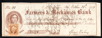 1862.10.20 - Early Use - Farmers and Mechanics Bank #191 w R6c
