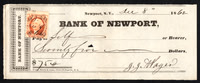 1862.12.08 - Early Use - Bank of Newport w R6c